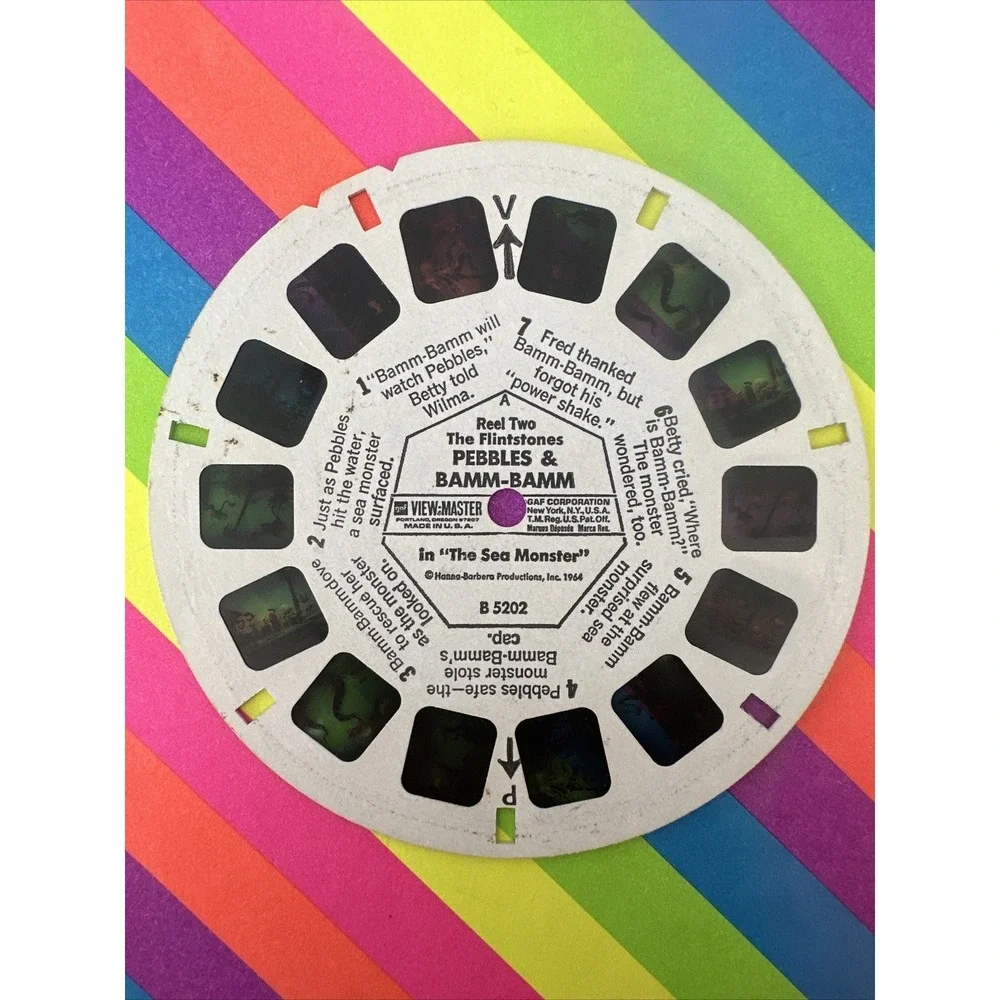 Vintage View Master Pebbles and Bamm-Bamm The Sea‎ Monster